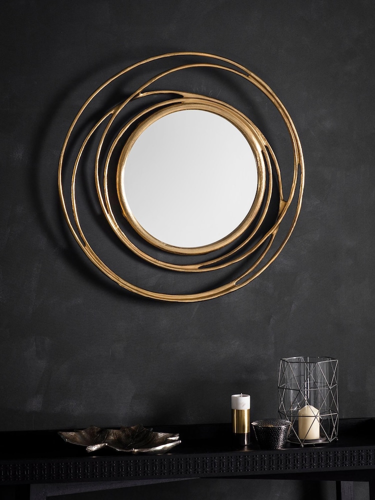 Gallery Home Gold Allende Satin Gold Mirror - Image 1 of 3 Gallery Home Gold Allende Satin Gold Mirror - Image 1 of 3