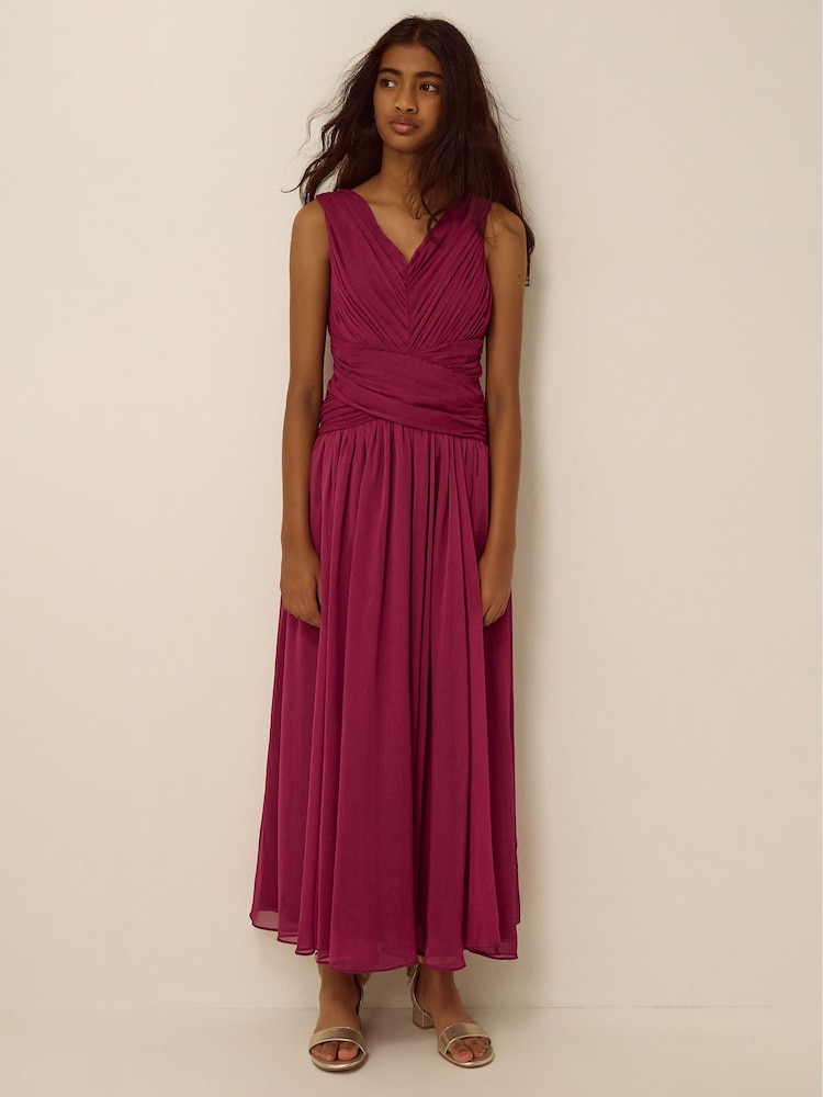 Monsoon Red Cowl Neck Satin Prom Dress - Image 1 of 3 Monsoon Red Cowl Neck Satin Prom Dress - Image 1 of 3