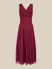 Monsoon Red Cowl Neck Satin Prom Dress - Image 3 of 3