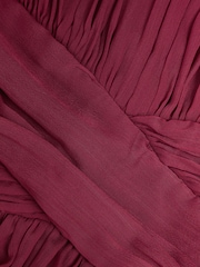 Monsoon Red Cowl Neck Satin Prom Dress - Image 4 of 4
