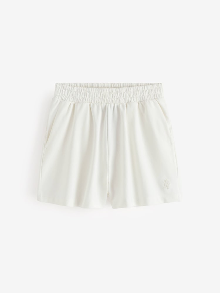 Gym King White Victory Cotton Loopback Shorts - Image 3 of 3 Gym King White Victory Cotton Loopback Shorts - Image 3 of 3