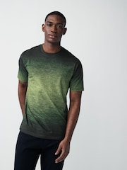 Green Chest Graphic Dip Dye T-Shirt - Image 1 of 7