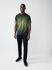 Green Chest Graphic Dip Dye T-Shirt - Image 2 of 7