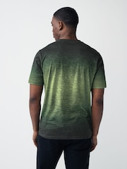 Green Chest Graphic Dip Dye T-Shirt - Image 3 of 7