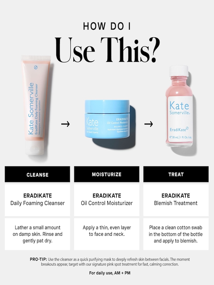 Kate Somerville The Clear Skin Set Eradikate Heroes Kit (Worth £59) - Image 7 of 7 Kate Somerville The Clear Skin Set Eradikate Heroes Kit (Worth £59) - Image 7 of 7