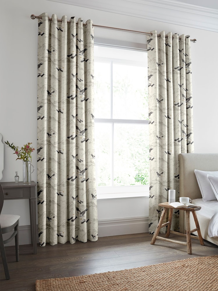 Laura Ashley Silver Animalia Made to Measure Curtains - Image 2 of 9