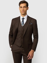 Antique Rogue Brown Single Breasted Slim Fit Harley  Flannel  Jacket - Image 1 of 3