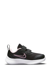 Nike Black/Pink Star Runner 3 Infant Trainers - Image 1 of 10
