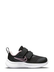 Nike Black/Pink Star Runner 3 Infant Trainers - Image 3 of 10