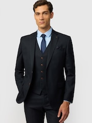 Antique Rogue Black Slim Fit Arlen Pinstripe Flannel Jacket - Image 1 of 5