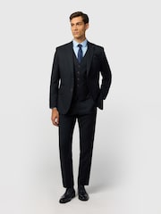 Antique Rogue Black Slim Fit Arlen Pinstripe Flannel Jacket - Image 2 of 5