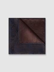 Antique Rogue Blue Paisley Pocket Square - Image 1 of 2