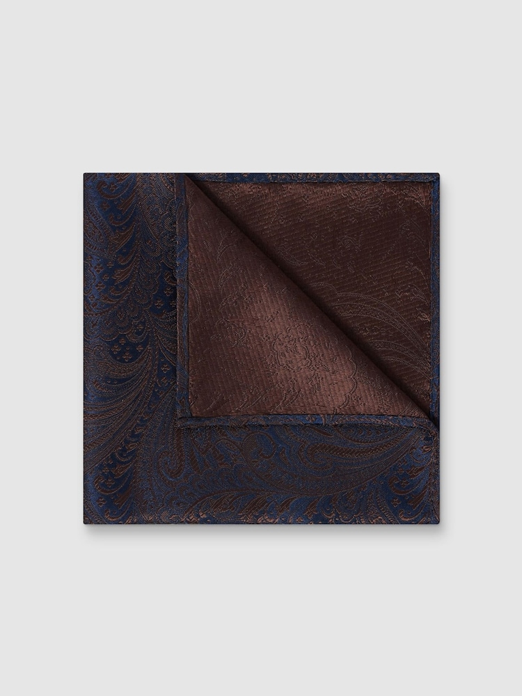 Antique Rogue Blue Paisley Pocket Square - Image 1 of 2