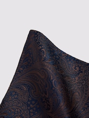 Antique Rogue Blue Paisley Pocket Square - Image 2 of 2