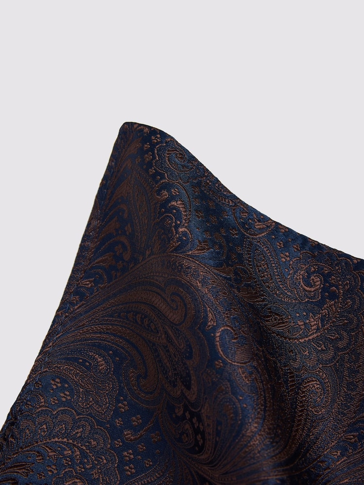 Antique Rogue Blue Paisley Pocket Square - Image 2 of 2