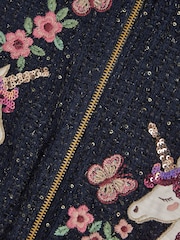 Chaqueta bomber tejida con lentejuelas y unicornios de Monsoon - Imagen 4 de 4