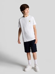 Lyle & Scott White Boys Essentials 100% Cotton Crew Neck T-Shirt - Image 2 of 3