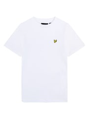 Lyle & Scott White Boys Essentials 100% Cotton Crew Neck T-Shirt - Image 3 of 3