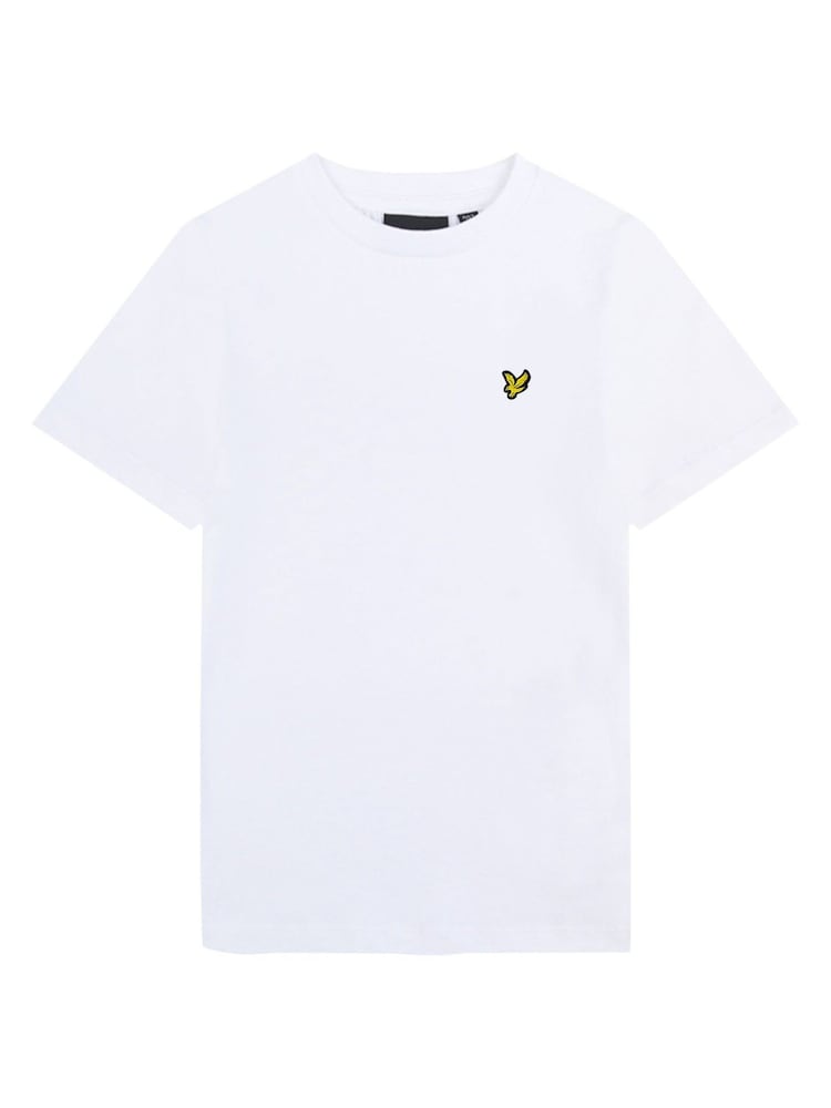 Lyle & Scott White Boys Essentials 100% Cotton Crew Neck T-Shirt - Image 3 of 3