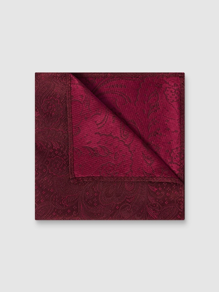 Antique Rogue Brown Paisley Pocket Square - Image 1 of 2 Antique Rogue Brown Paisley Pocket Square - Image 1 of 2