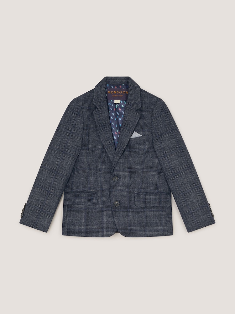 Monsoon Rufus Check Suit Jacket - Larawan 1 ng 3