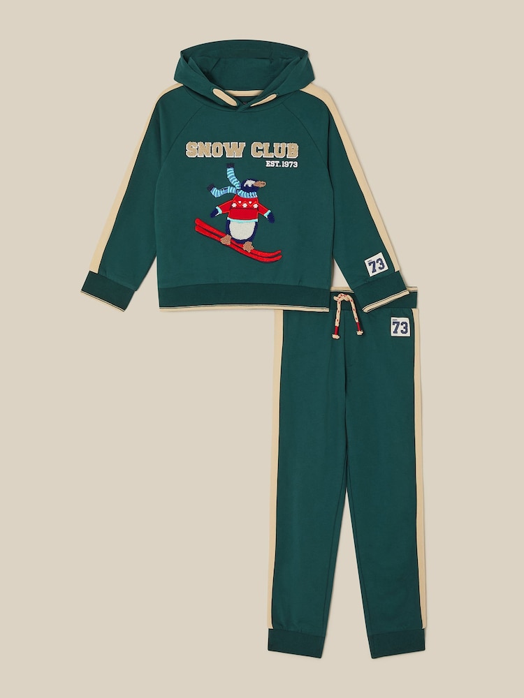 Monsoon Snow Club Penguin 후드티 & 조거 팬츠 세트 - 3의 이미지 1