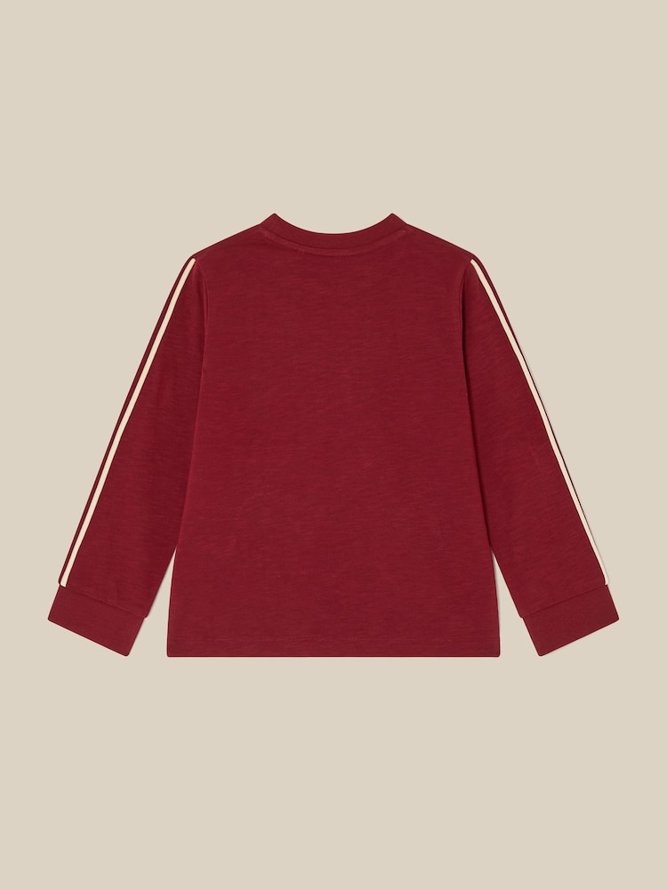 Monsoon Red London Dinosaur Long Sleeve Top - Image 2 of 3 Monsoon Red London Dinosaur Long Sleeve Top - Image 2 of 3