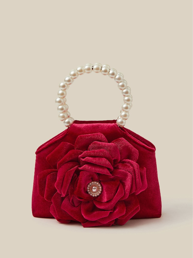 Borsa Monsoon Leila in velluto rosa - Immagine 1 di 4