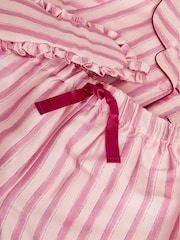 Monsoon Pink Fairytale Stripe Satin Long Pyjamas & Sleep Mask Set - Image 3 of 3