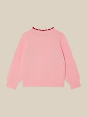 Monsoon Pink Candy Cane Christmas Jumper - Image 3 of 4