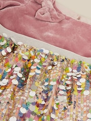 Monsoon Pink Zoe Velvet Top & Sequin Skirt Set - Image 4 of 4