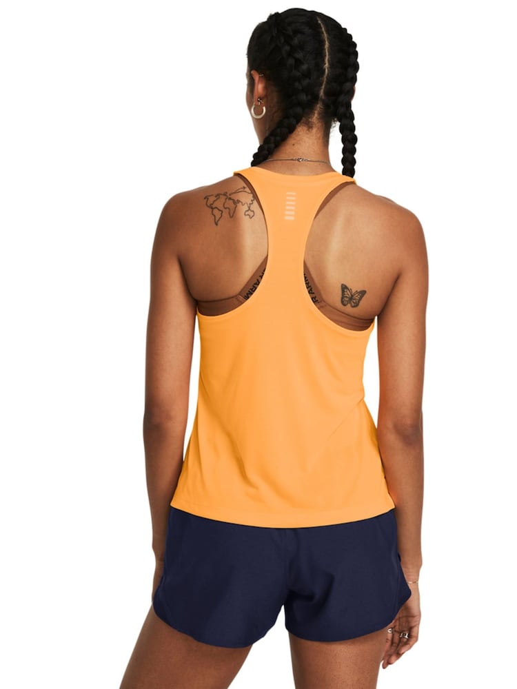 Under Armour Fly By 3 Shorts Orange Streaker Tank - Image 2 of 3