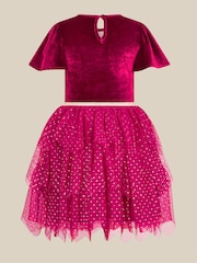 Monsoon Red Christmas Reindeer Disco Dress - Image 4 of 5