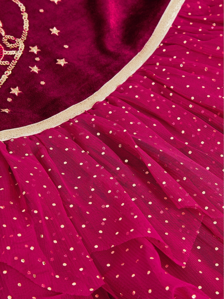 Monsoon Red Christmas Reindeer Disco Dress - Image 5 of 5 Monsoon Red Christmas Reindeer Disco Dress - Image 5 of 5