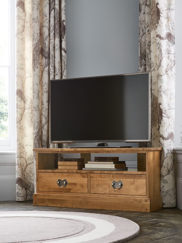 Laura Ashley Honey Gold Garrat Corner TV Stand - Image 2 of 3