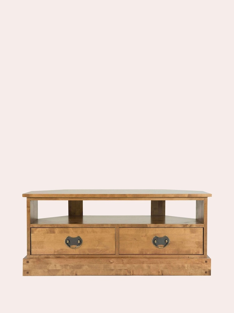 Laura Ashley Honey Gold Garrat Corner TV Stand - Image 3 of 3