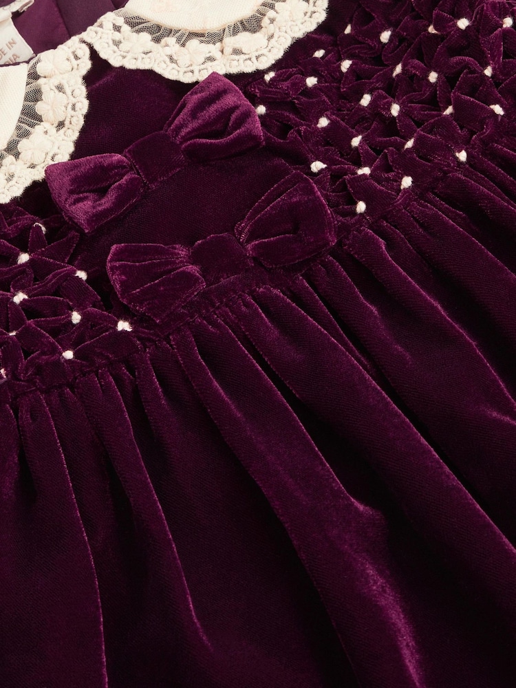 Monsoon Baby Smocked Bow Party Dress - Image 2 of 2
