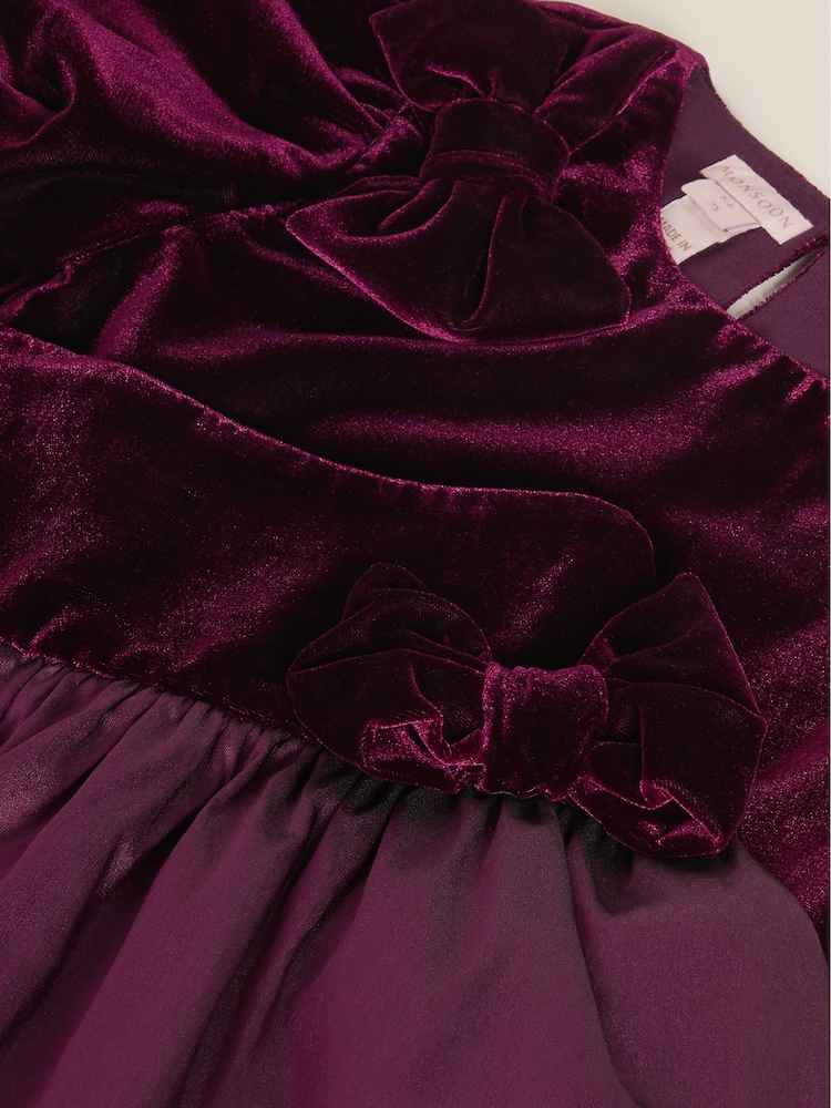 Monsoon Purple Solana Velvet Taffeta Top & Skirt Set - Image 3 of 3