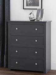 Julian Bowen Anthracite Grey Radley 4 Drawer Chest - Image 1 of 1