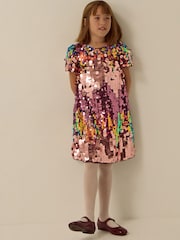 Monsoon Purple Sherbet Sequin Party Dress - Image 1 of 4