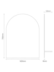 Showerdrape Greenwich Arched Bathroom Mirror With Shelf - Image 4 of 4