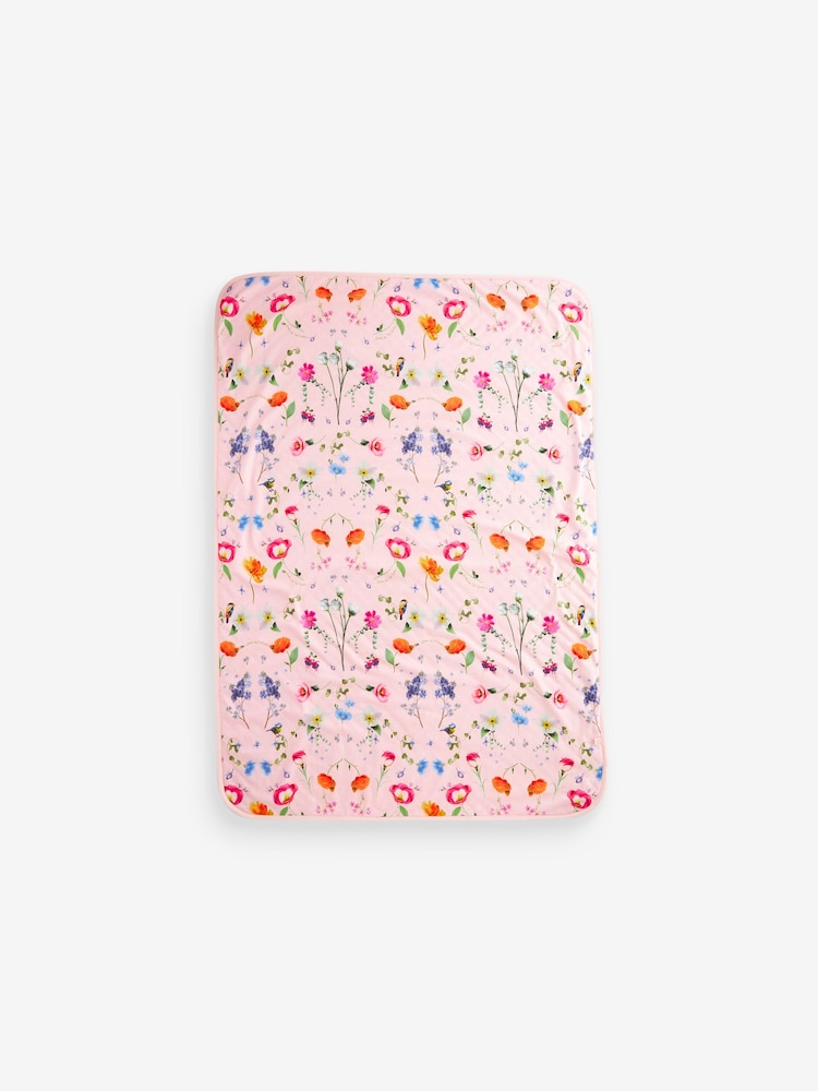 Baker by Ted Baker All Over Floral Print 100% Cotton Blanket - Image 1 of 6