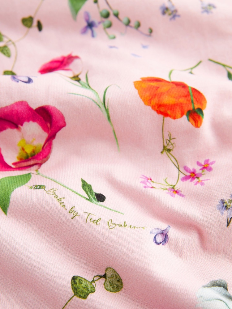 Baker by Ted Baker All Over Floral Print 100% Cotton Blanket - Image 3 of 6