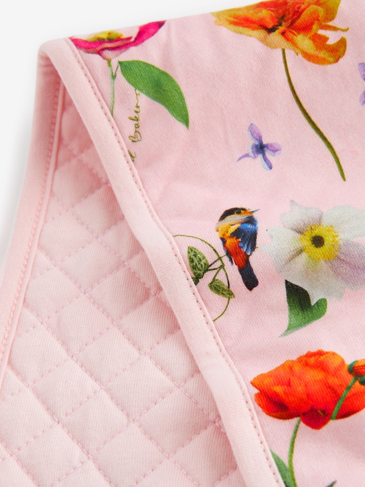 Baker by Ted Baker All Over Floral Print 100% Cotton Blanket - Image 5 of 6