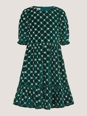 Monsoon Green Gracie Embellished Velvet Party Dress - Image 2 of 4