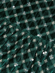 Monsoon Green Gracie Embellished Velvet Party Dress - Image 4 of 4