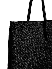 PIECES Black Braided PU Shopper - Image 4 of 4