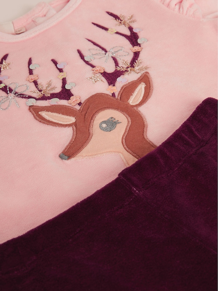Monsoon Baby Embellished Deer Top & Leggings Set - صورة 5 من 5 Monsoon Baby Embellished Deer Top & Leggings Set - صورة 5 من 5