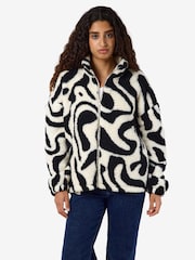NOISY MAY Abstract Print Soft Fleece Jacket - Bild 1 von 5