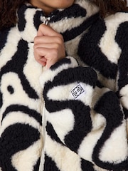 NOISY MAY Abstract Print Soft Fleece Jacket - Bild 2 von 5